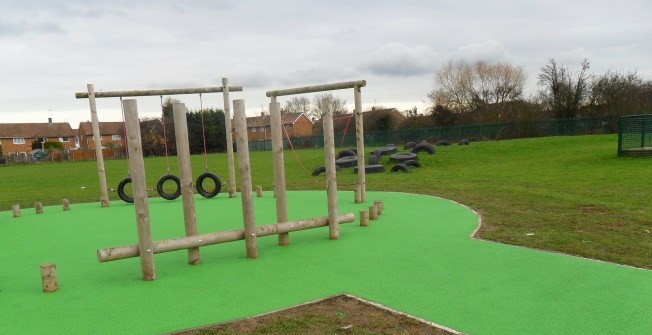 Wooden Play Structures in Peas Acre
